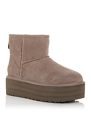 Ugg Classic Ultra Mini 50mm Suede Platform Boots In Brown