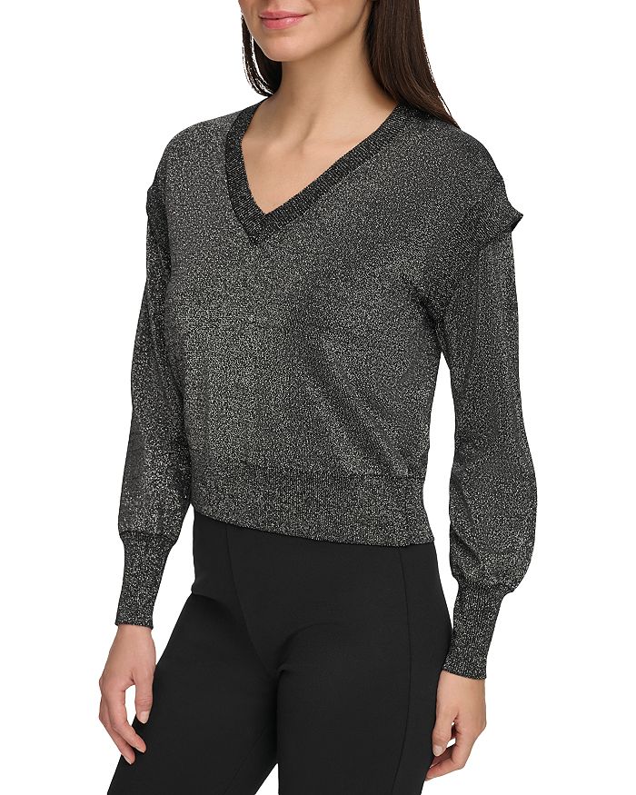 Dkny v neck top sweater