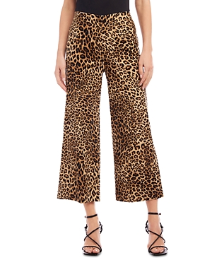 Leopard Print Corduroy Cropped Pants