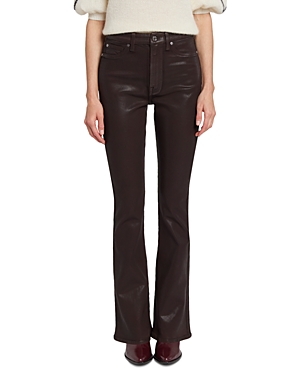 7 For All Mankind Tailorless High Rise Skinny Bootcut Jeans in Chocolate