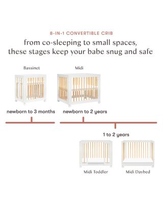 Yuzu 8 in 1 Convertible Crib with All Stages Conversion Kits