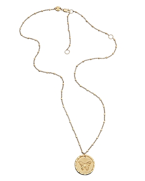 Shop Jennifer Zeuner Amelia Butterfly Pendant Necklace In 18k Gold Plated Sterling Silver, 16-20