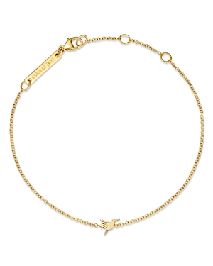 Zoe Chicco 14K Yellow Gold Itty Bitty Symbols Hummingbird Link Chain Bracelet