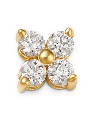 Shop Zoë Chicco 14k Yellow Gold Prong Diamonds Diamond Flower Single Stud Earring