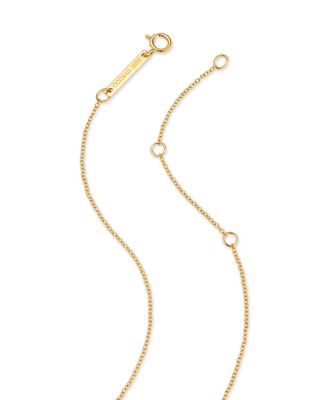 14K Yellow Gold Itty Bitty Symbols Hummingbird Pendant Necklace, 14-16"