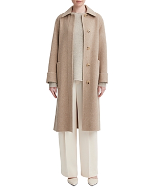 Vince Cotton Utility Trench Coat In Hazel Cream