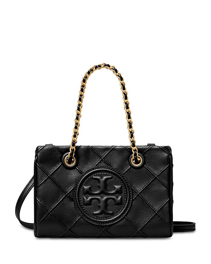 Totes bags Tory Burch - Fleming golden chain leather tote bag