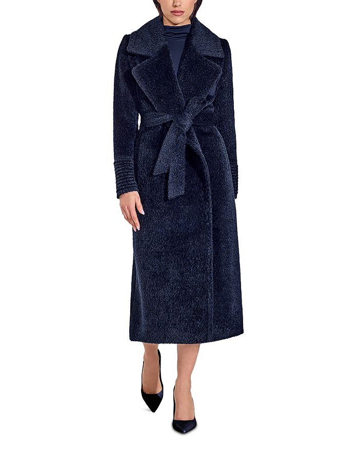 SENTALER Boucle Notch Collar Wrap Coat Bloomingdale s