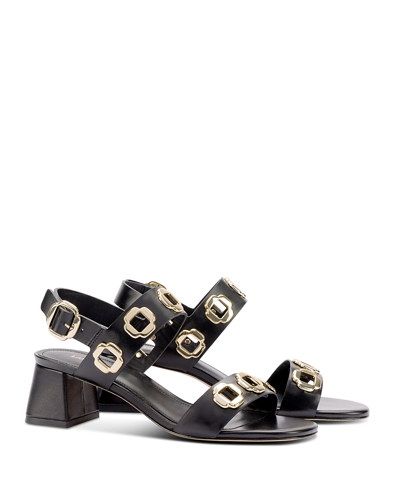LARROUDE WOMEN'S MILAN HARDWARE STRAPPY HIGH HEEL SANDALS