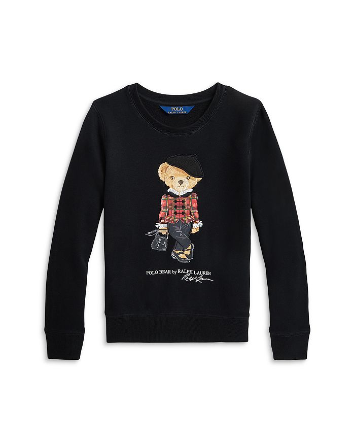 Ralph Lauren Girls' Polo Bear Graphic Fleece Sweatshirt - Big Kid