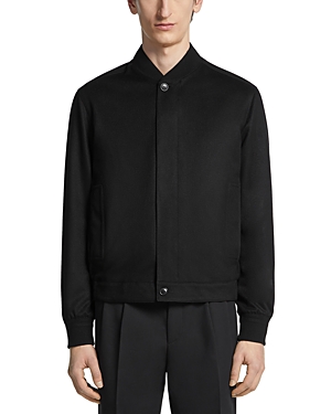 Zegna Elements Bomber Jacket In Black