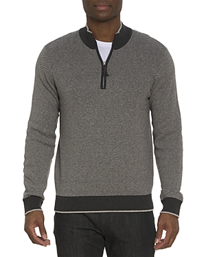 Shop Robert Graham Calabria Quarter Zip Pullover Sweater In Grey