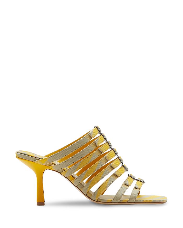 Burberry Check Sandals in Cotton Canvas