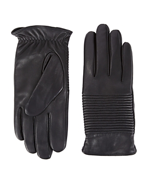 The Kooples Lined Leather Gloves In Black