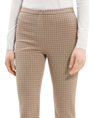 Slim Fit Cropped Houndstooth Pants 