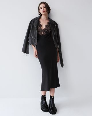 slim fit dress slacks Cowgirl Justice Black Faux Leather Dress main image 0