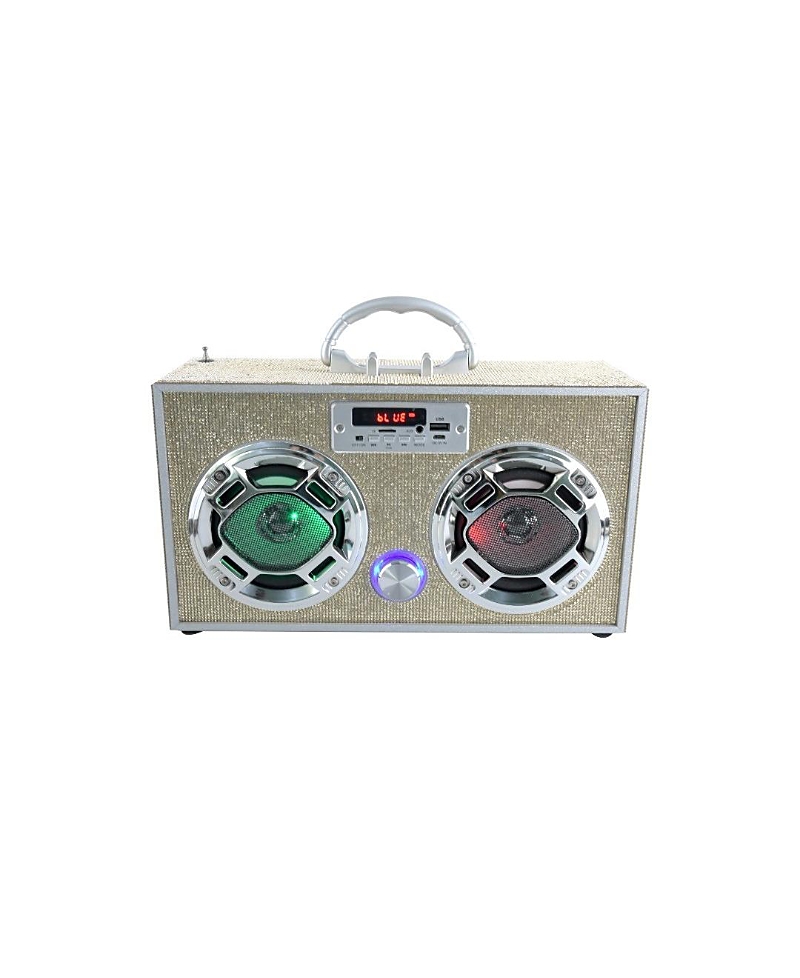 Wireless Express Bluetooth Fm Radio With Led Speakers Boombox - Ages 6+