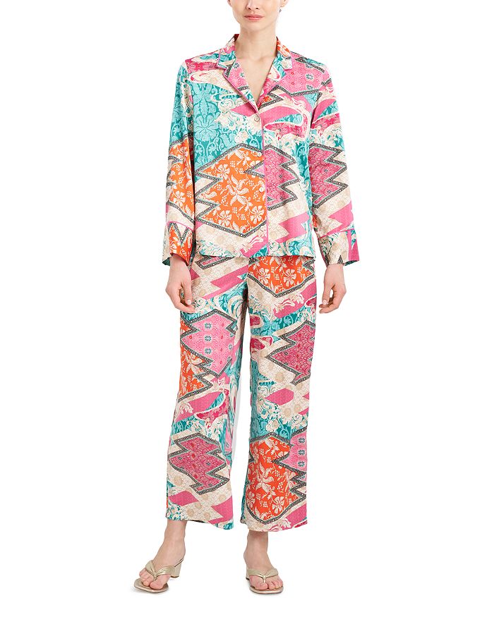 Natori Orient Express Printed Charmeuse Pajama Set | Bloomingdale's