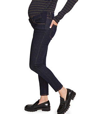 Hatch Collection Under The Bump Slim Maternity Jean In Rinse