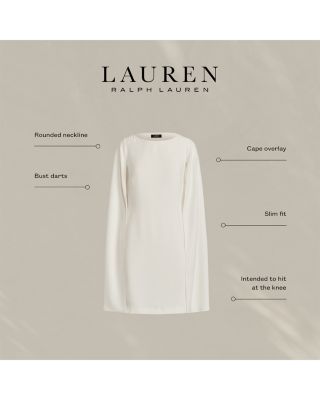 Cape Georgette Cocktail Dress