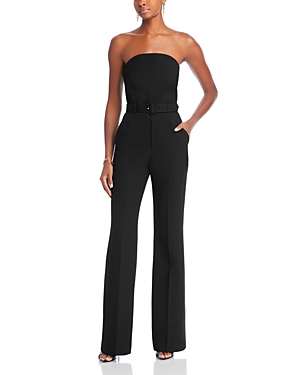 A.l.c Kate Strapless Straight-leg Jumpsuit In Black
