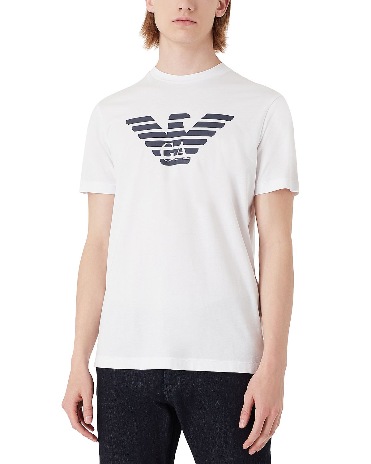 Emporio Armani Essential Pima Cotton Logo Graphic Tee