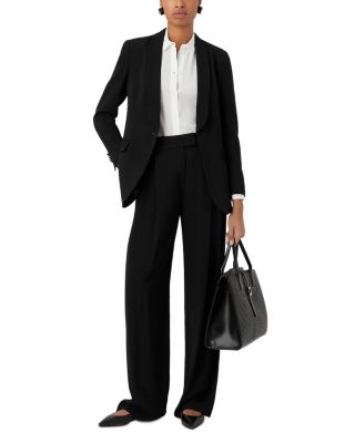 Enver Satin Shawl Lapel Blazer