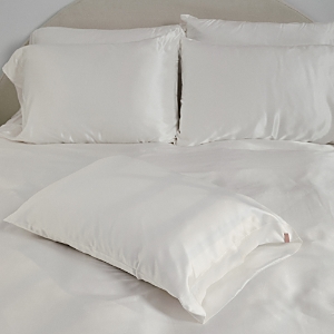 Lunya Washable Silk Pillowcase, Queen In Tranquil White