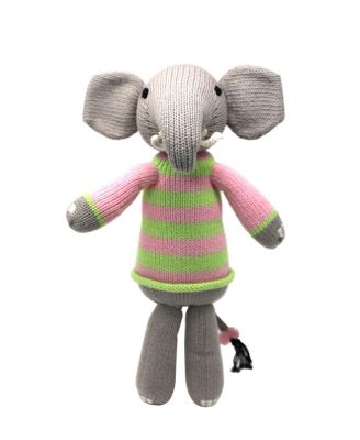 Knit Cotton Elephant in Pink Sweater - Ages 0+