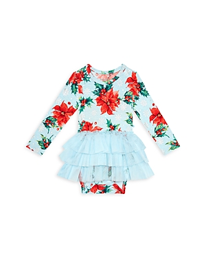 Shop Posh Peanut Girls' Tulle Skirted Bodysuit - Baby In Light/pastel Blue