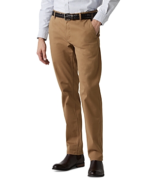 Rodd & Gunn Thomas Road Stretch Cotton Flat Front Chinos In Camel