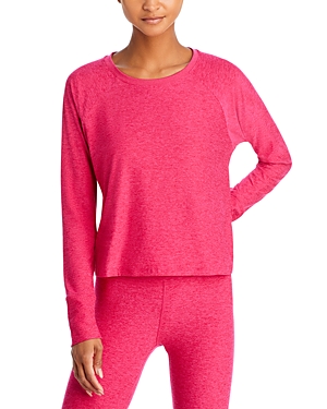 Shop Beyond Yoga Featherweight Daydreamer Pullover In Cranberry Heather