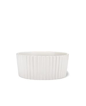 Waggo Matte Ripple Medium Dog Bowl In White