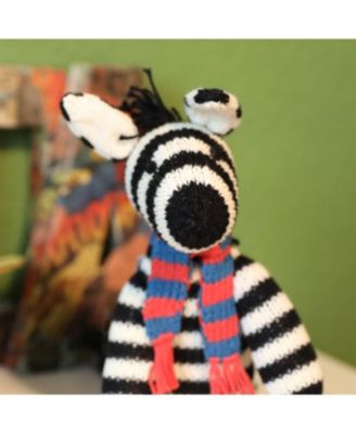 Knit Cotton Zebra with Scarf - Ages 0+