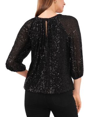 Raglan Sleeve Sequin Top