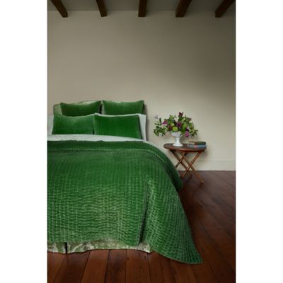Velvet Quilted Coverlet, Queen