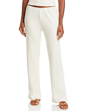 Donni Ribbed Pants In Creme