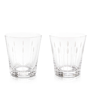 Lalique Lotus Blossoms and Buds Tumblers, Set of 2