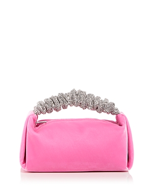 alexander wang scrunchie embellished mini clutch