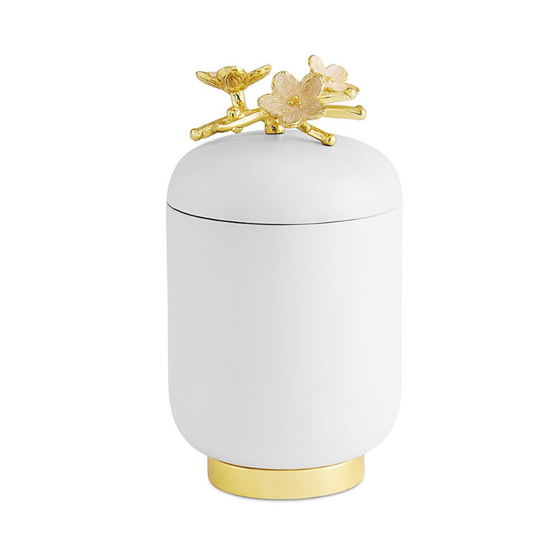 Michael Aram Cherry Blossom Bath Canister In White