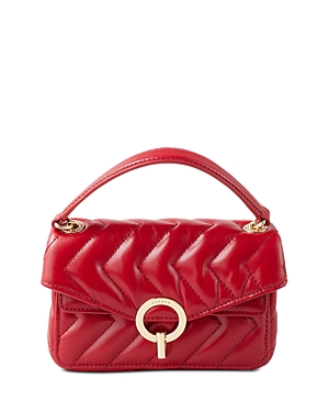 Sandro Yza Small Leather Handbag In Red