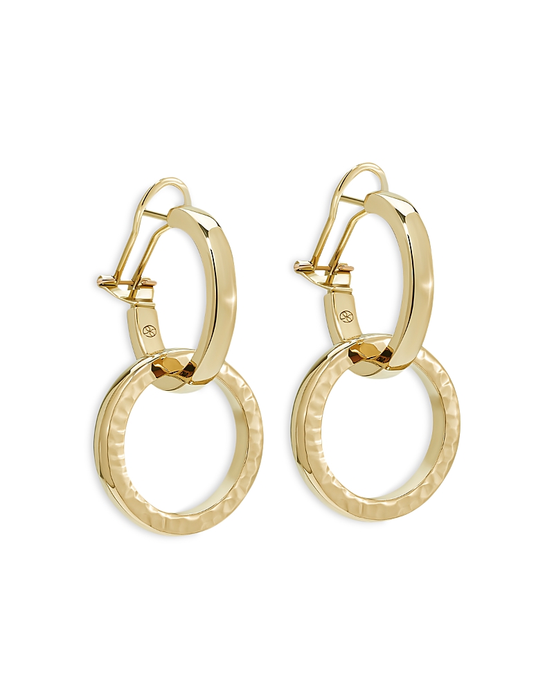 L. Klein Duetto 18k Yellow Gold Large Double-hoop Earrings In Gold