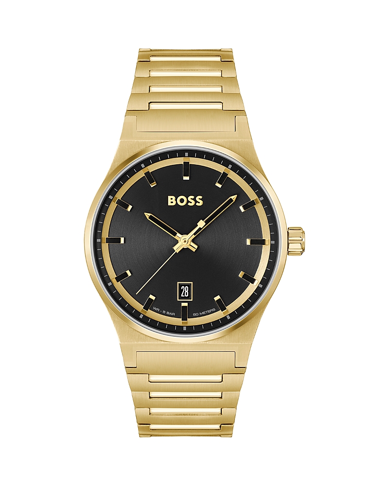 Hugo Boss Boss Candor Bracelet Watch, 41mm In Black/gold