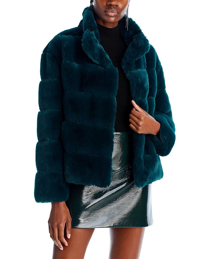 Lucky Brand Faux Fur Hooded Zip Women's Jacket - L