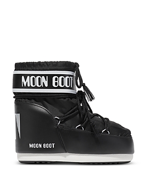 Moon Boot Icon Low Shell And Faux Leather Snow Boots In Black