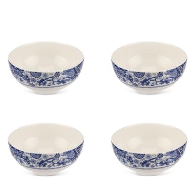 Blue Italian Brocato 6.5" Bowl, Set of 4