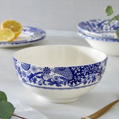 Blue Italian Brocato 6.5" Bowl, Set of 4