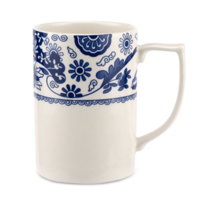Blue Italian Brocato Mug, Set of 4