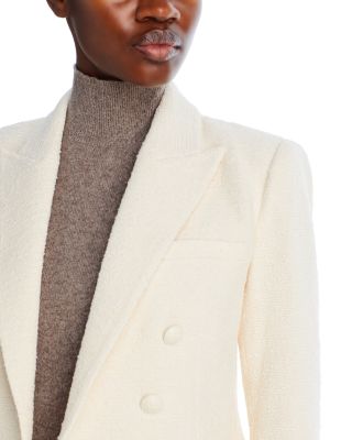 L'AGENCE Brooke Double Breasted Cropped Tweed Blazer | Bloomingdale's