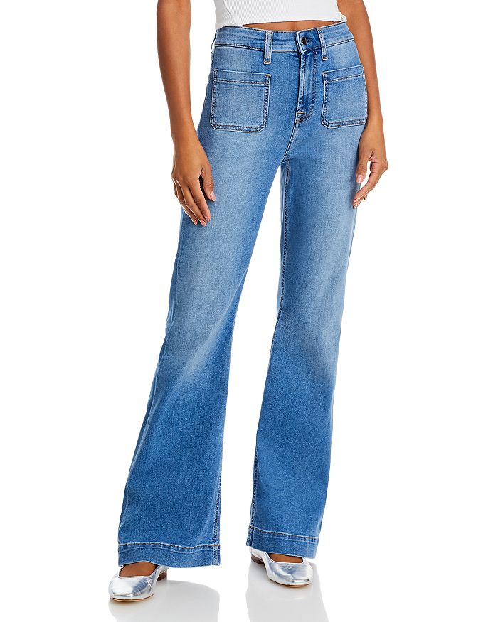 JEN 7 by 7 For All Mankind Wide Leg Jeans in 70S Blue | Bloomingdale's